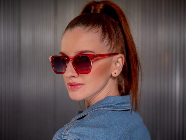 Red - Sunglass Readers in a Cat Eye Frame for Women