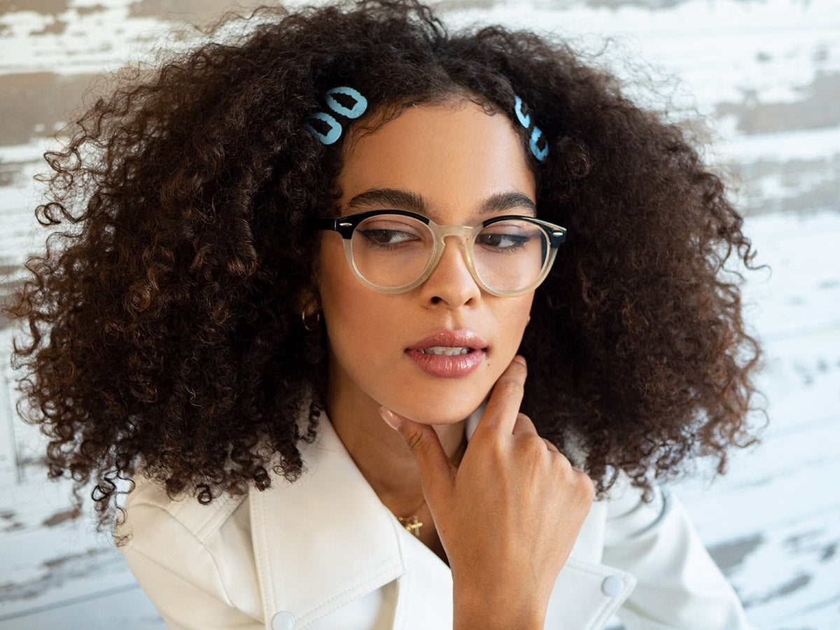 Black/Crystal - Mens, New, Popular, Round, Vintage, Womens, Reading Glasses