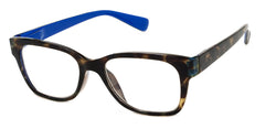 Tortoise/Purple - Hip, Stylish, Rectangular, Optical Quality Reading Glasses for Men & Women