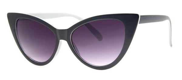 Grey - Large Vintage Inspired Cat Eye Sunglasses for Women