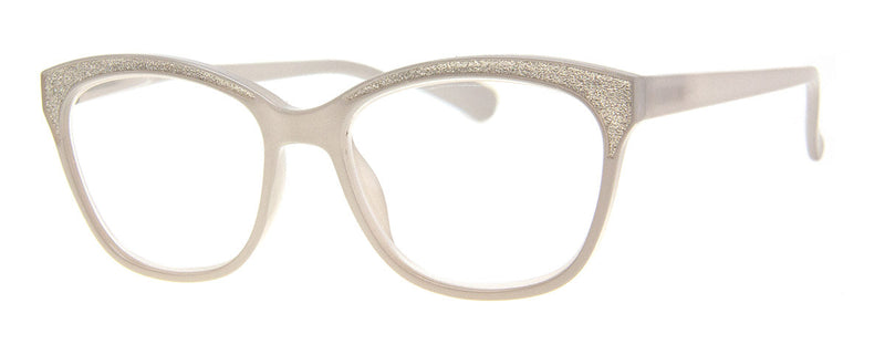 Peach - Sparkly, Glitter, Rectangular Reading Glasses for Women