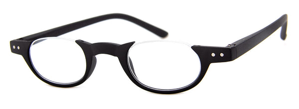 Black - Small Circular Designer Reading Glasses