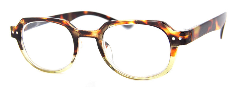 Tortoise/Green - Hip, Designer, Reading Glasses for Men & Women