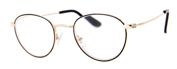 Brown Multi - Round Metal Frame Reading Glasses 