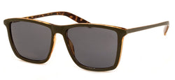 Matte Tortoise/Black Rectangular Sunglasses