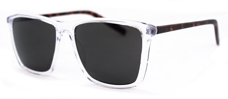Crystal/Matte Tortoise Rectangular Sunglasses