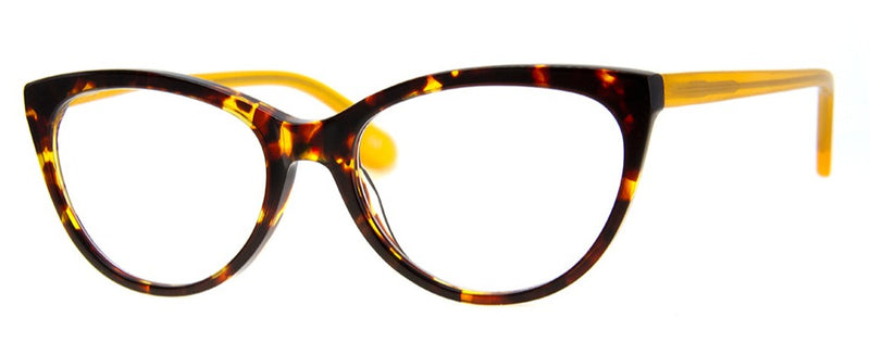 Tortoise/Yellow - RX-able | Optical Quality Cat Eye Womens Reading Glasses