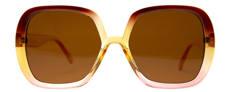 ASOS DESIGN oversized square 70s sunglasses in light brown