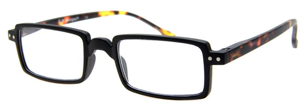 Black/Tortoise - Hip, Rectangular Reading Glasses for Men & Women