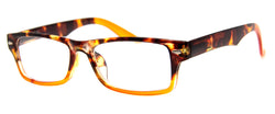 Tortoise/Orange - Cute, Rectangular Womens Reading Glasses