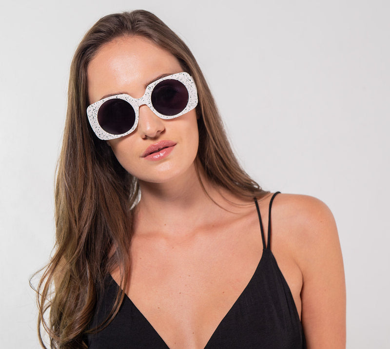 Red - Funky, Speckled Sunglasses for Girls