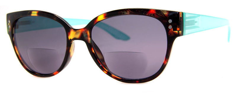 Tortoise/Turquoise - Bifocal Sunglass Readers