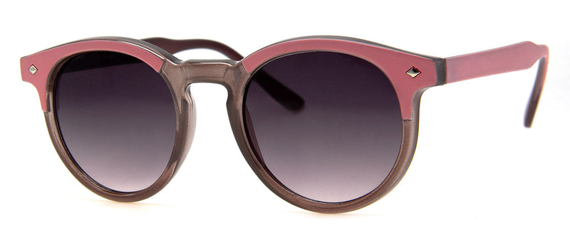 Grey/Pink - Hip Round Sunglasses for Women & Men 